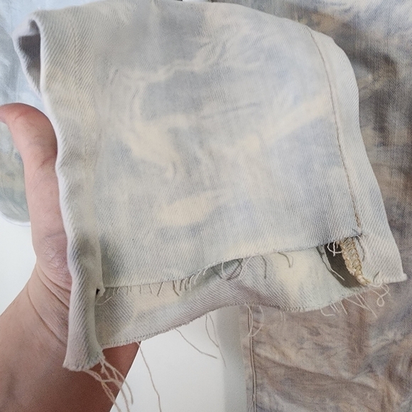 Paige‎ Hoxton Ankle Peg Step Hem Flaw Straight Leg Women 26 Tie Dye Splotch Jean - Picture 2 of 11